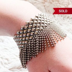SOLD Liquid Metal Fringe Bracelet Sergio Gutierrez